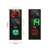 Factory cheap price speed sign radar light flashing red and blue