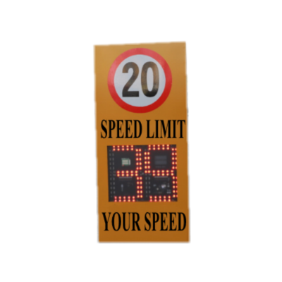 Solar Power Radar Speed Sign LED Display speed limit sign for tarffic