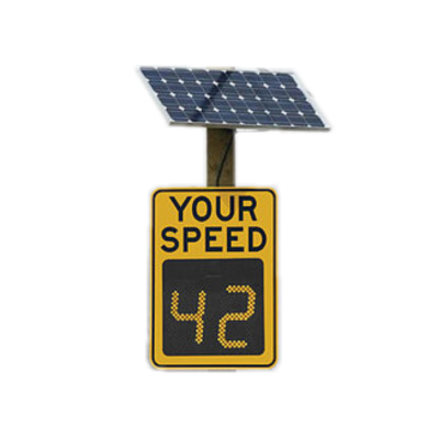 Factory Directly Supply speedometer online speed test solar limit sign with flashing lights